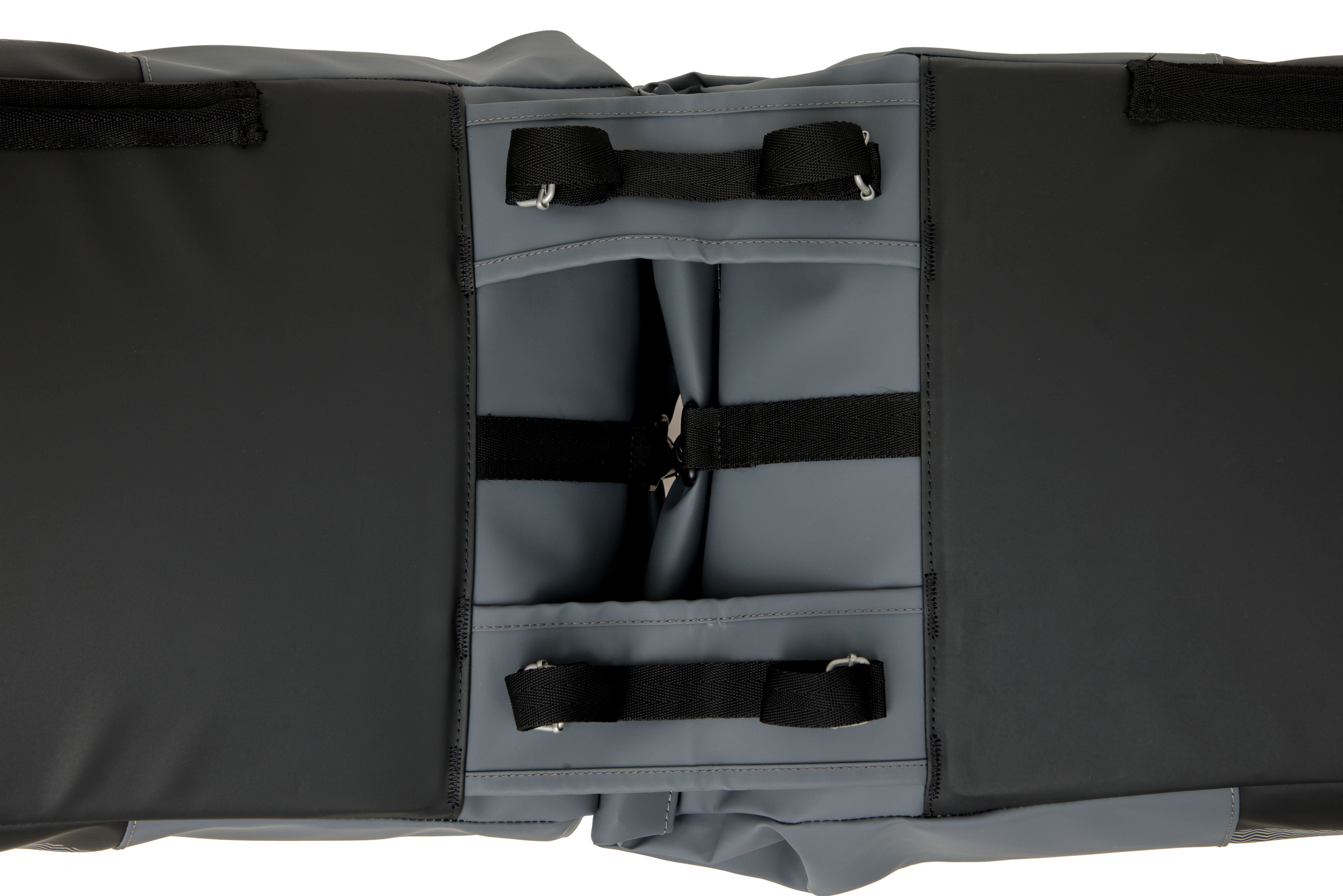 Dubbele fietstas New Looxs Nyborg 34 liter - 30 x 17 x 37cm (x2) - donkergrijs/zwart