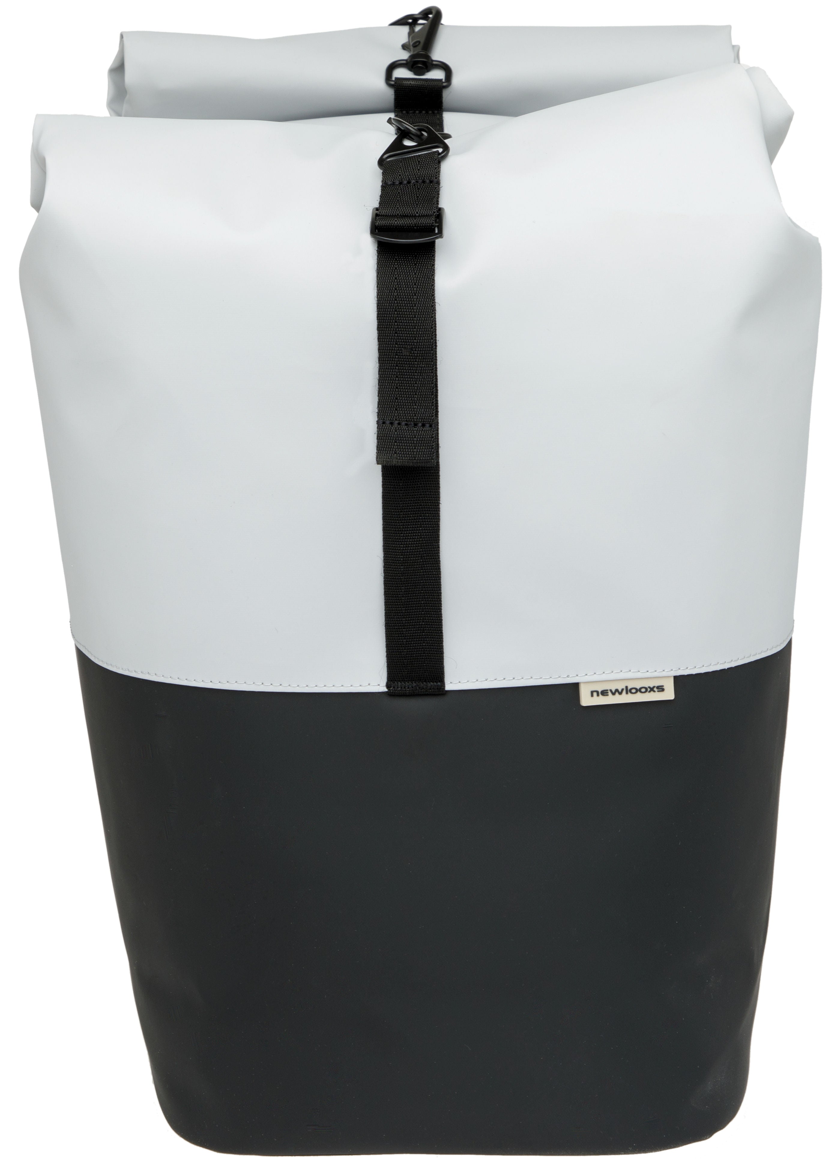 Dubbele fietstas New Looxs Nyborg 34 liter - 30 x 17 x 37cm (x2) - donkergrijs/zwart