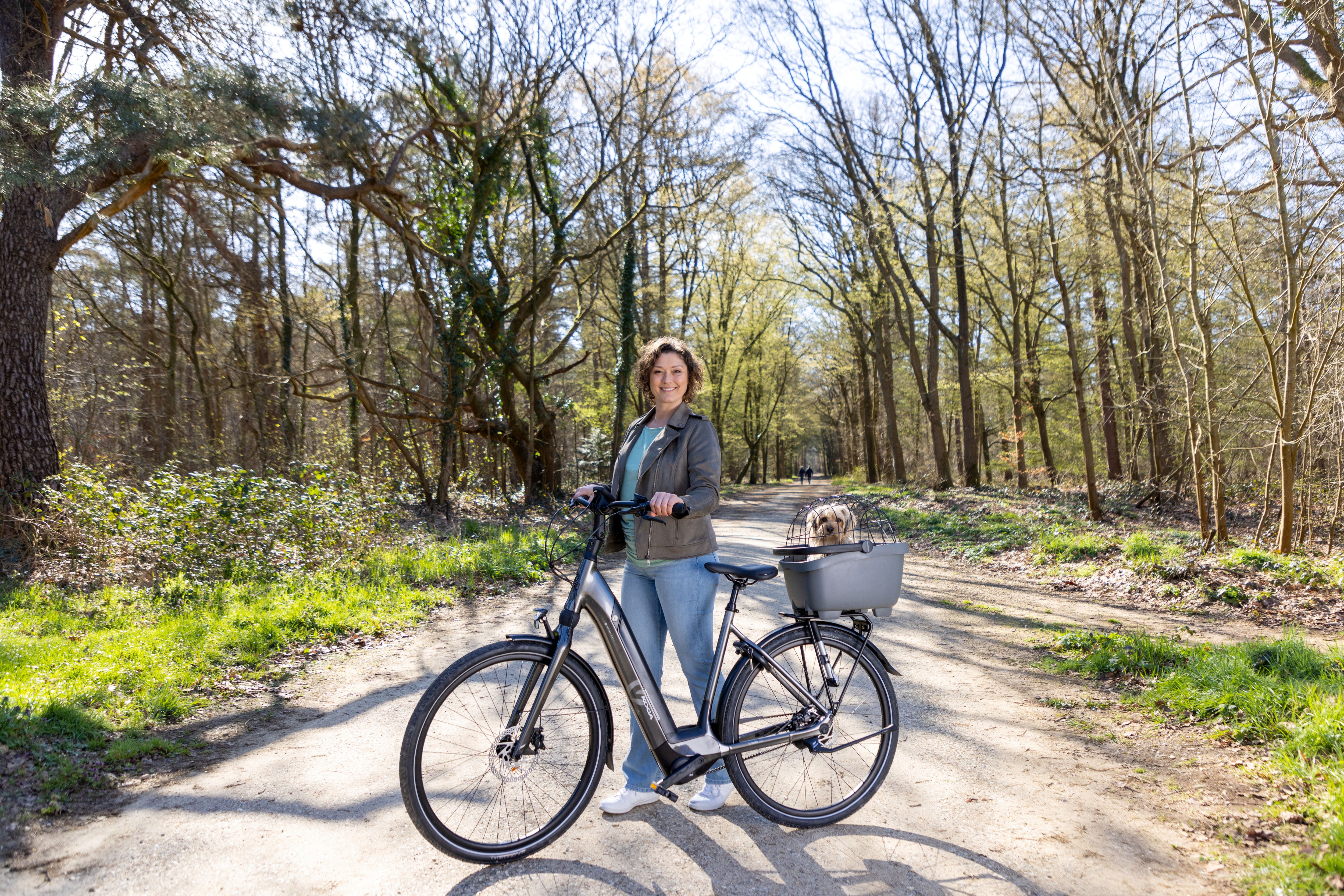 Gerecyclede (honden)fietsmand New Looxs Clipper Racktime - 28 liter 49 x 37 x 29 cm - anthraciet