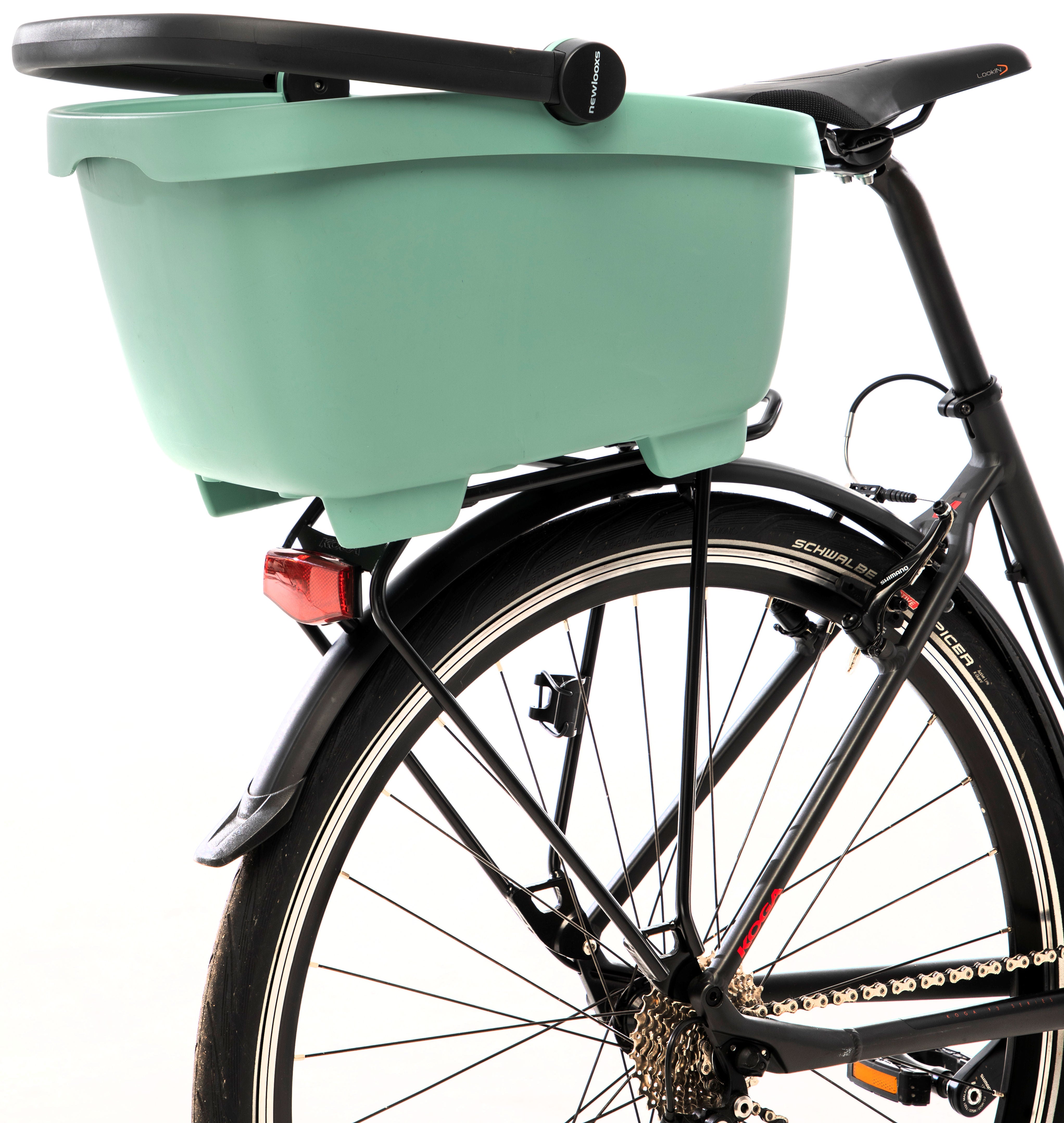 Gerecyclede (honden)fietsmand New Looxs Clipper Racktime 2.0 - groen