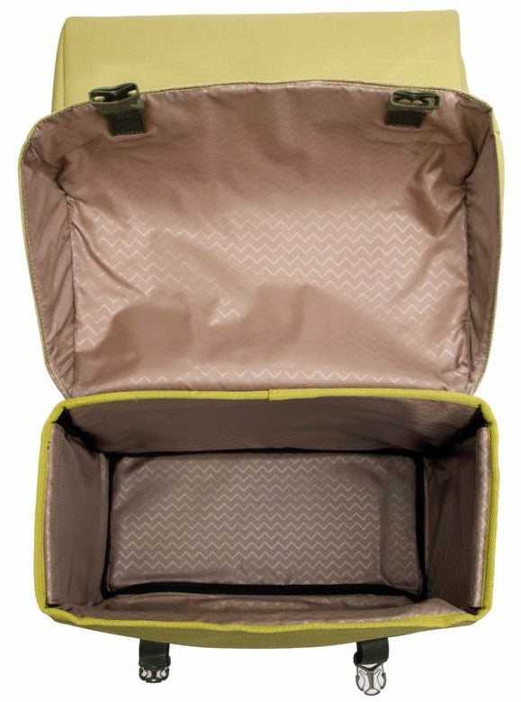 Dubbele fietstas New Looxs Joli 37 liter 38 x 18 x 29 cm (2x) - olijf/geel