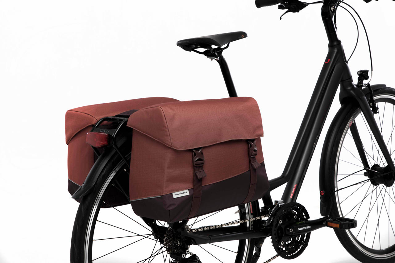 Dubbele fietstas New Looxs Joli 37 liter 38 x 18 x 29 cm (2x) - olijf/geel
