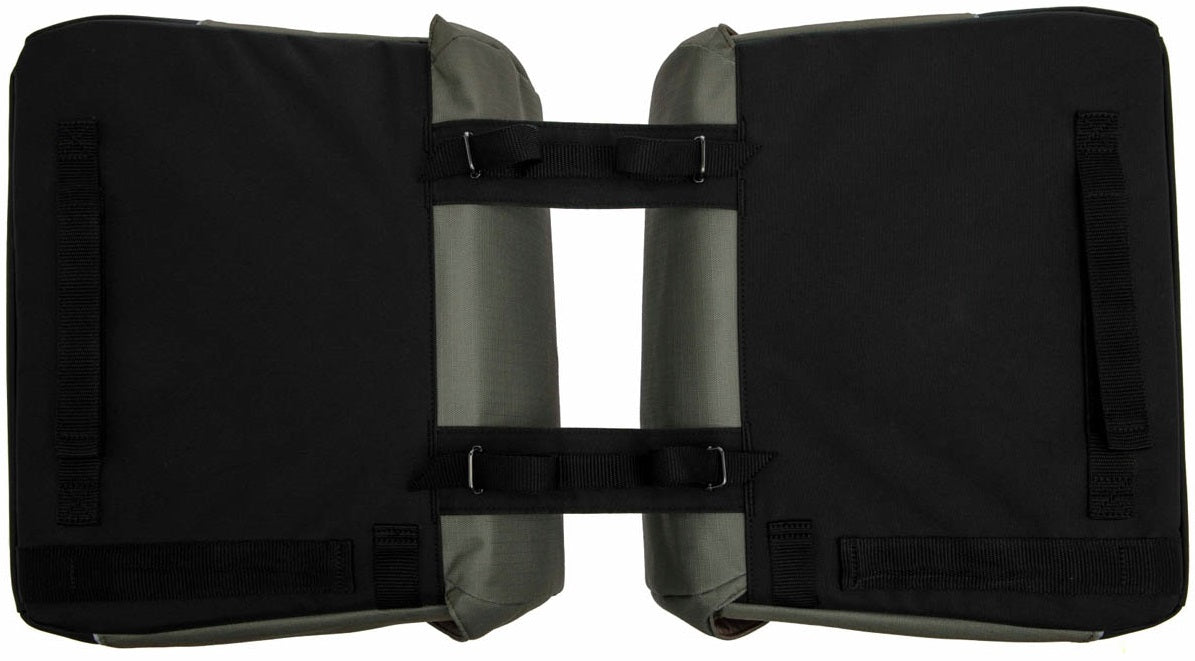 Dubbele fietstas New Looxs Joli 37 liter 38 x 18 x 29 cm (2x) - olijf/geel