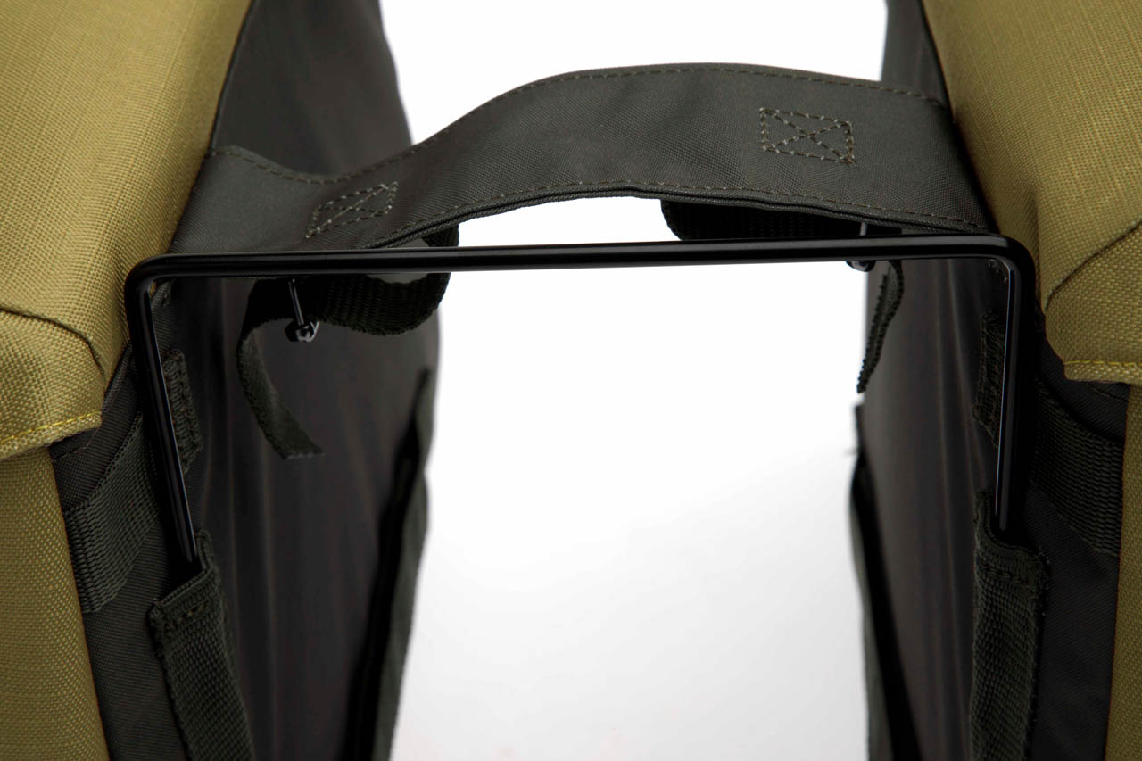 Dubbele fietstas New Looxs Joli 37 liter 38 x 18 x 29 cm (2x) - olijf/geel