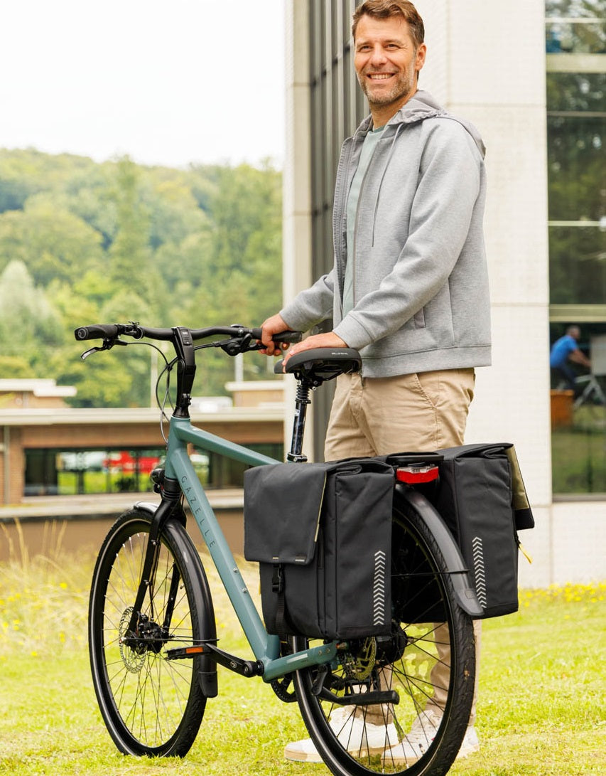 Dubbele fietstas New Looxs Tulum 32 liter 35 x 17 x 37 cm (2x) - zwart