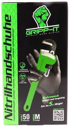 Handschoenen GRIPP-IT Nitril M - doos à 50 stuks