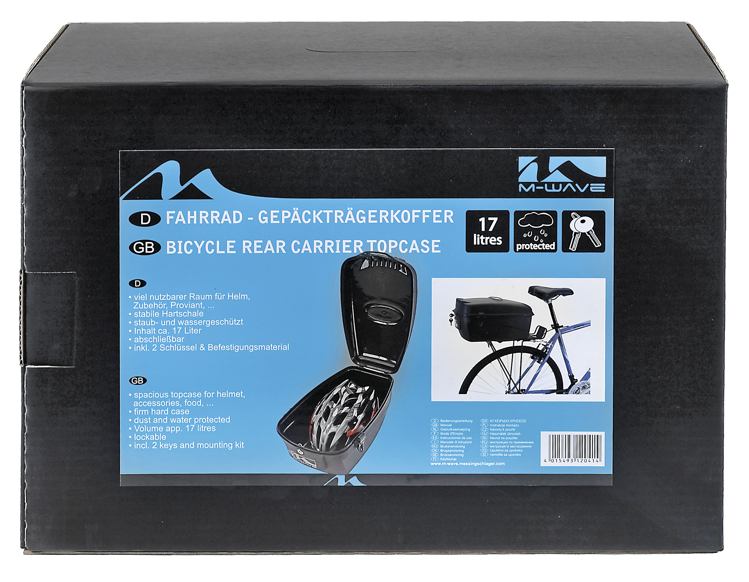 Topkoffer / fietskoffer M-Wave Amsterdam - zwart