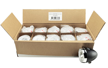 Simson batterij koplamp Classic Luxurious - zwart (10 stuks in box)