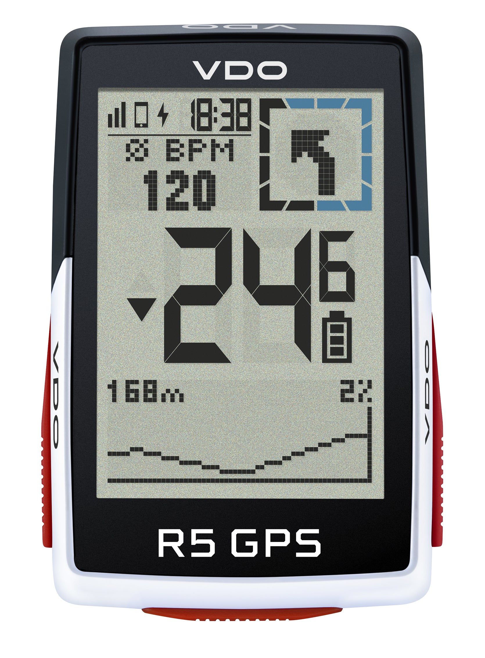 Fietscomputer VDO R5 GPS Top Mount Set HR +