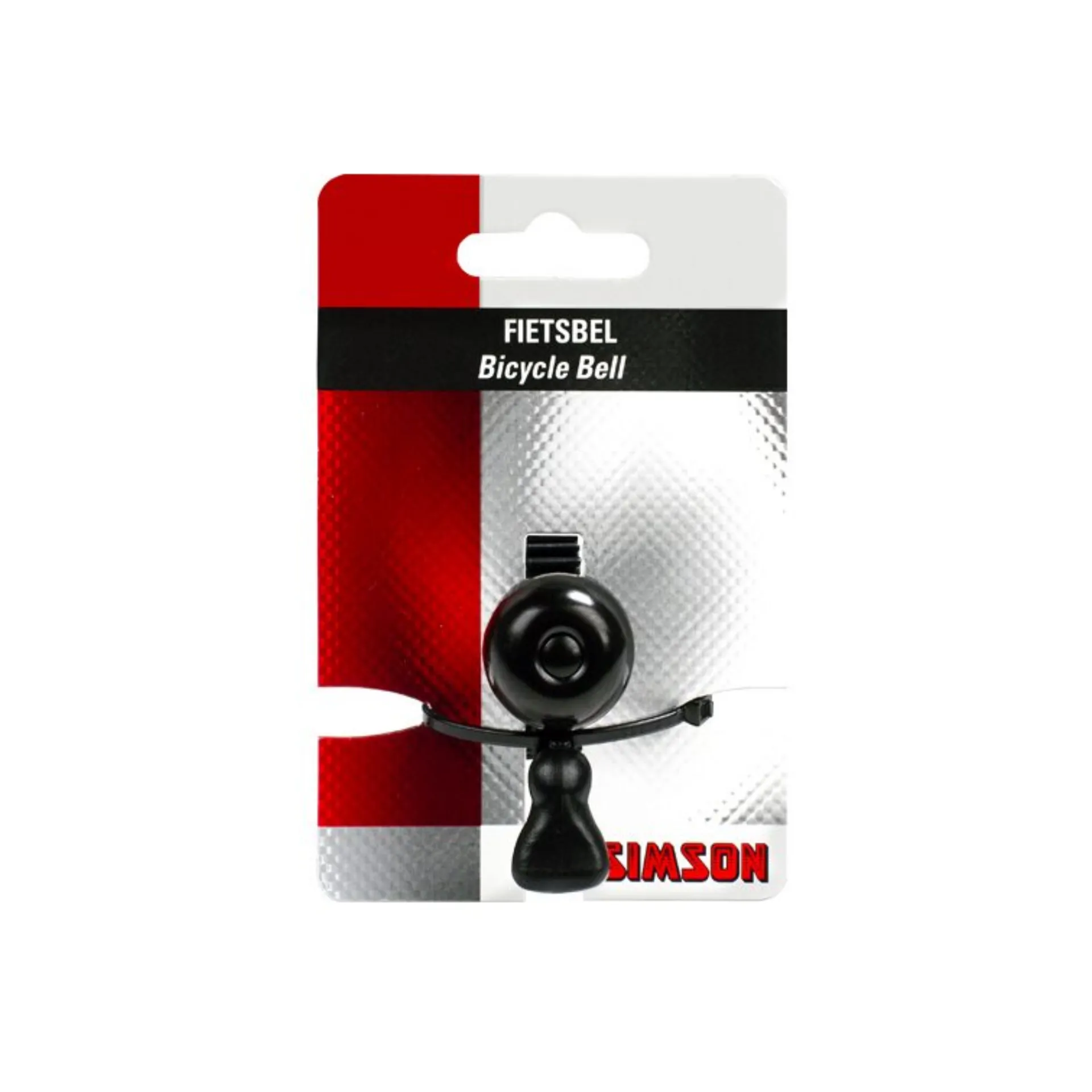 fiets bel - Simson Micro 23mm rubber elastiek bevestiging - zwart