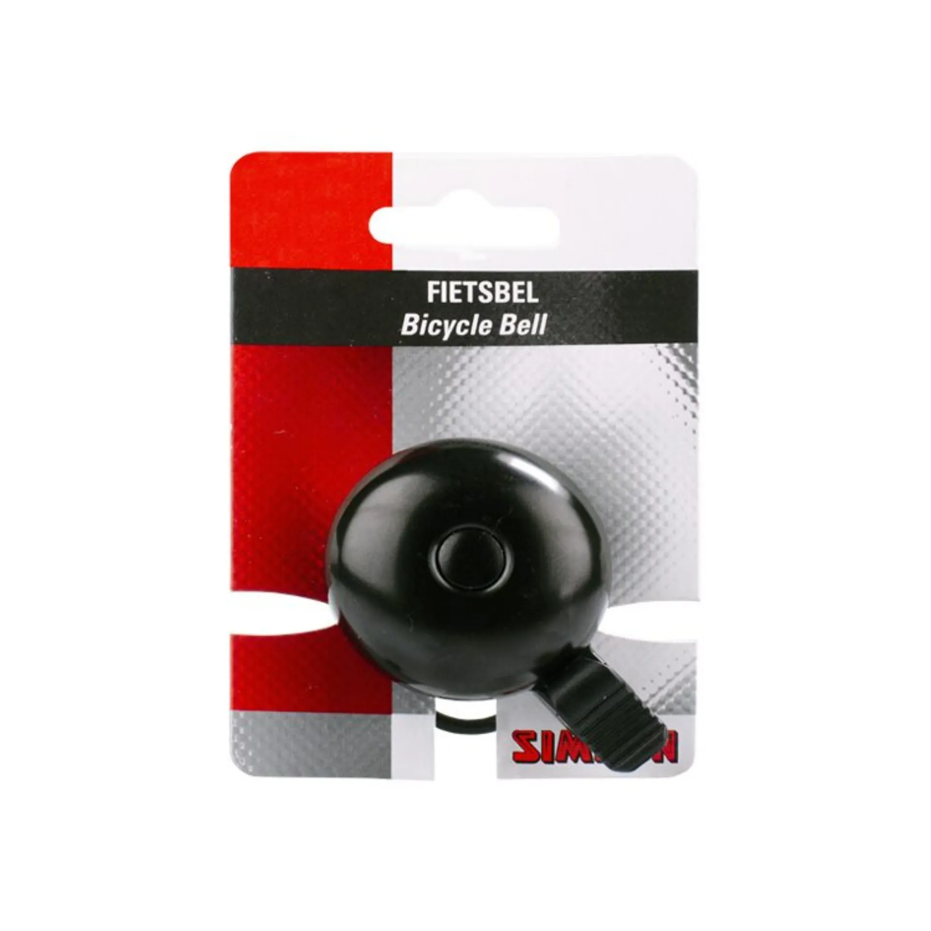 fiets bel - Simson Race - rubber elastiek bevestiging - zwart