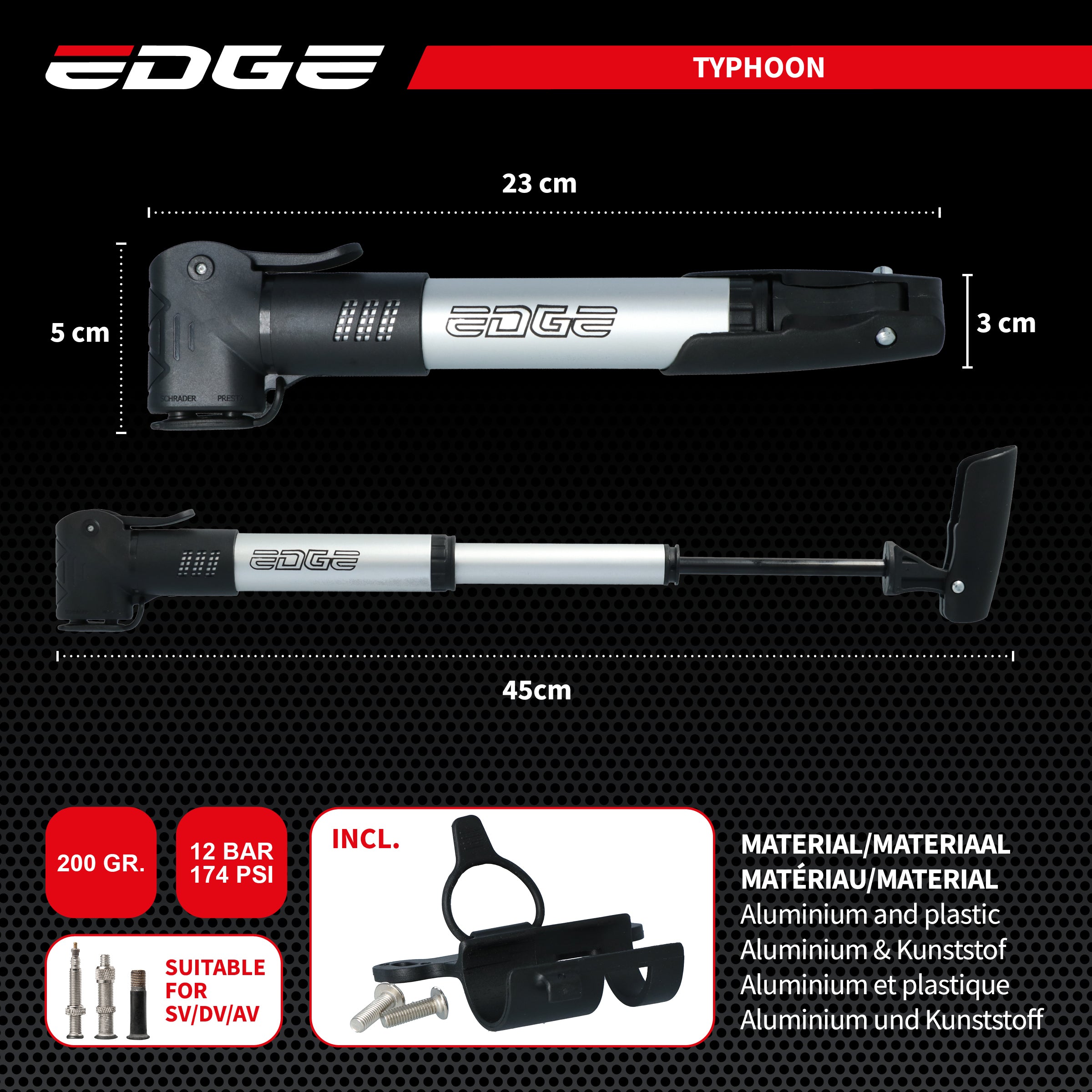 Mini pomp Edge Tyfoon