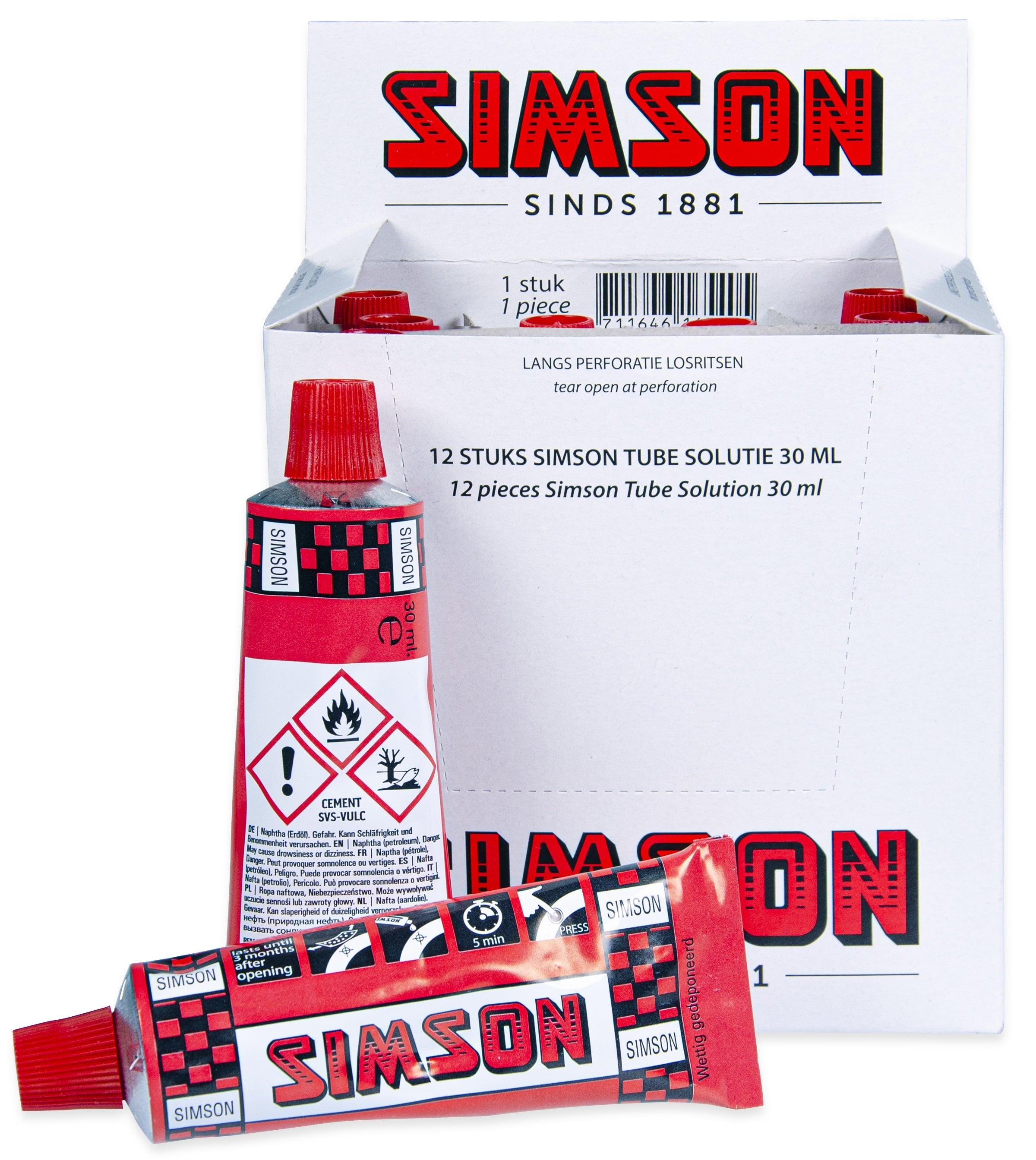 Solutie Simson groot (12x tube á 30ml)