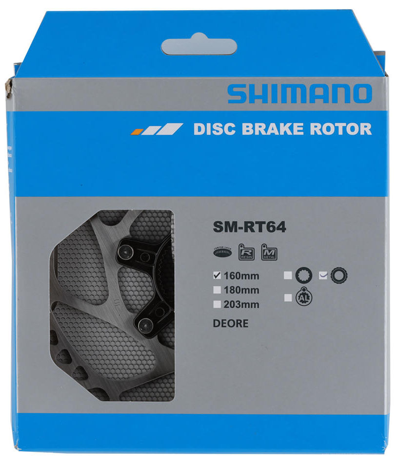 Remschijf Shimano Deore SM-RT64 160mm Center Lock