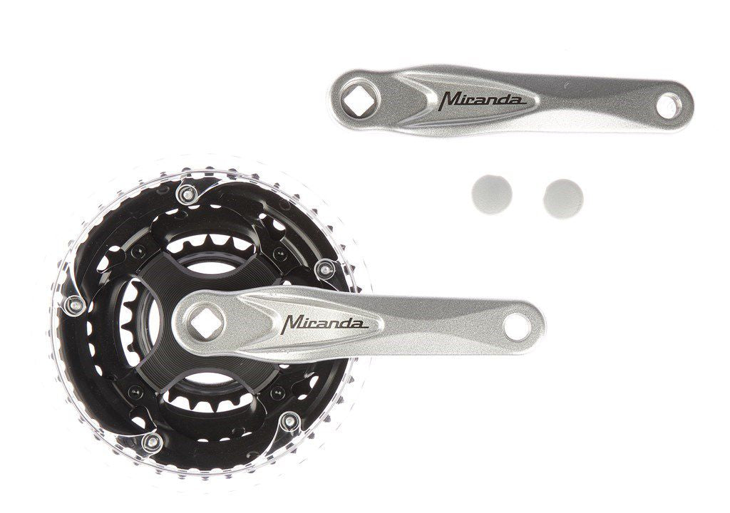 Crankstel 8 speed Miranda Alfa 3, 42/34/24T 5mm - zilver