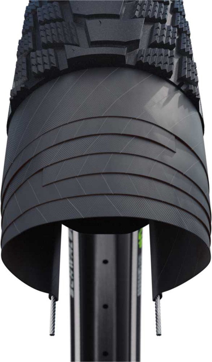 fatbike buitenband - Schwalbe Super Moto (Anti-lek/raceguard) Fatbike, Zwart met reflectie, 20x4.00