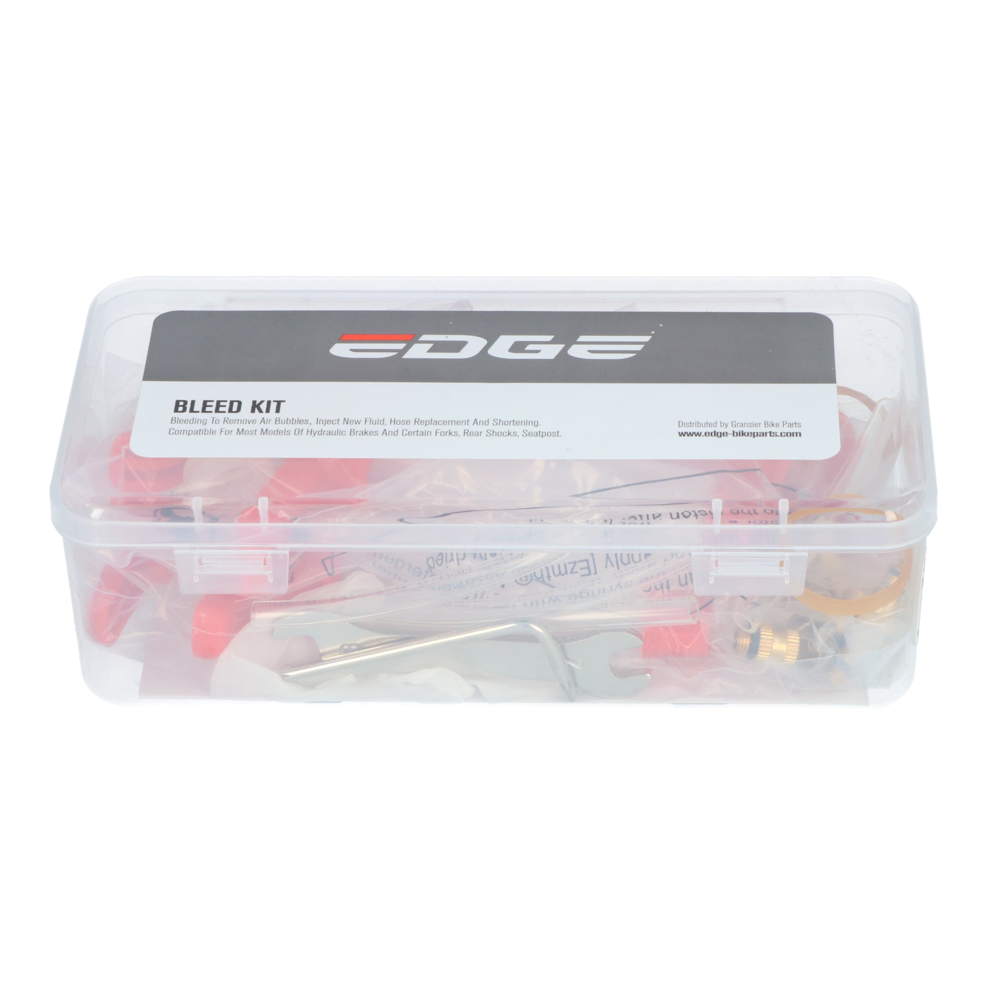 Ontluchtingsset schijfrem Edge Luxe - met metalen adapterset