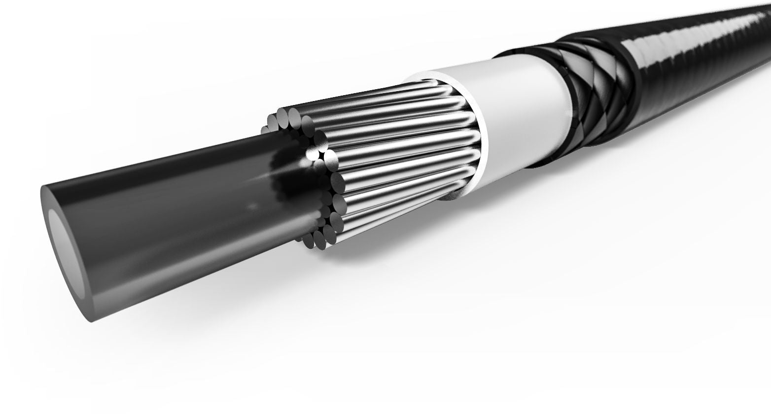 Schakel- / rembuitenkabel Elvedes met voering Ø4,9mm ultralicht gevlochten zwart (30 meter in doos)