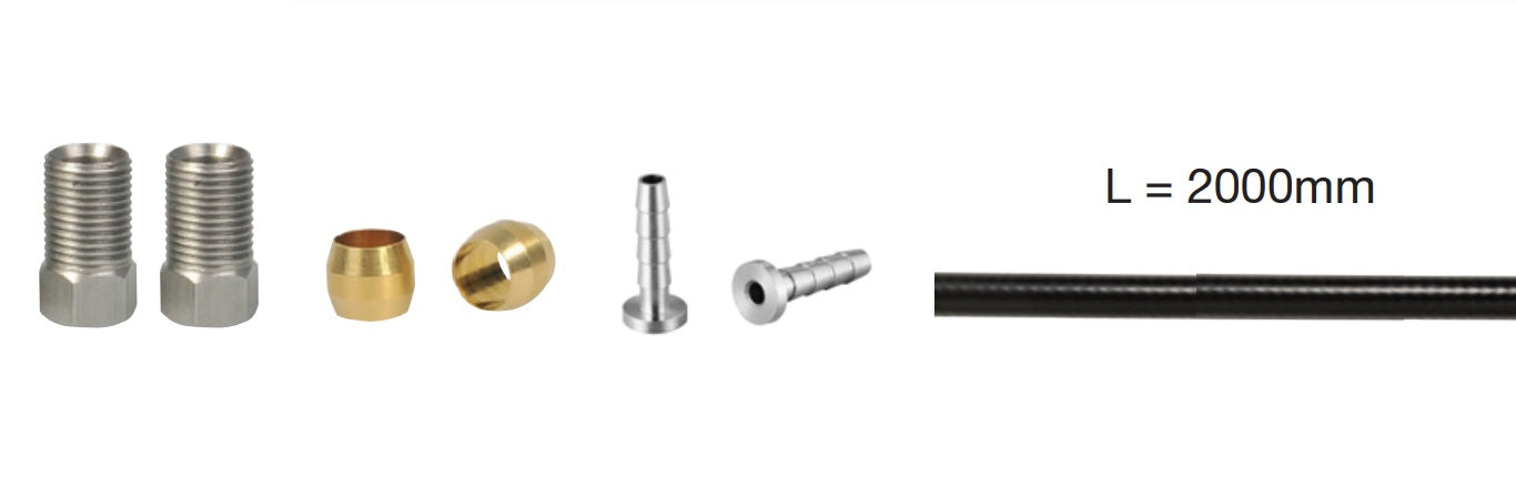 Remleidingset Elvedes vervanger voor Shimano SM-BH90 - extra soepel - 2 meter met aansluitmateriaal banjo, etc.