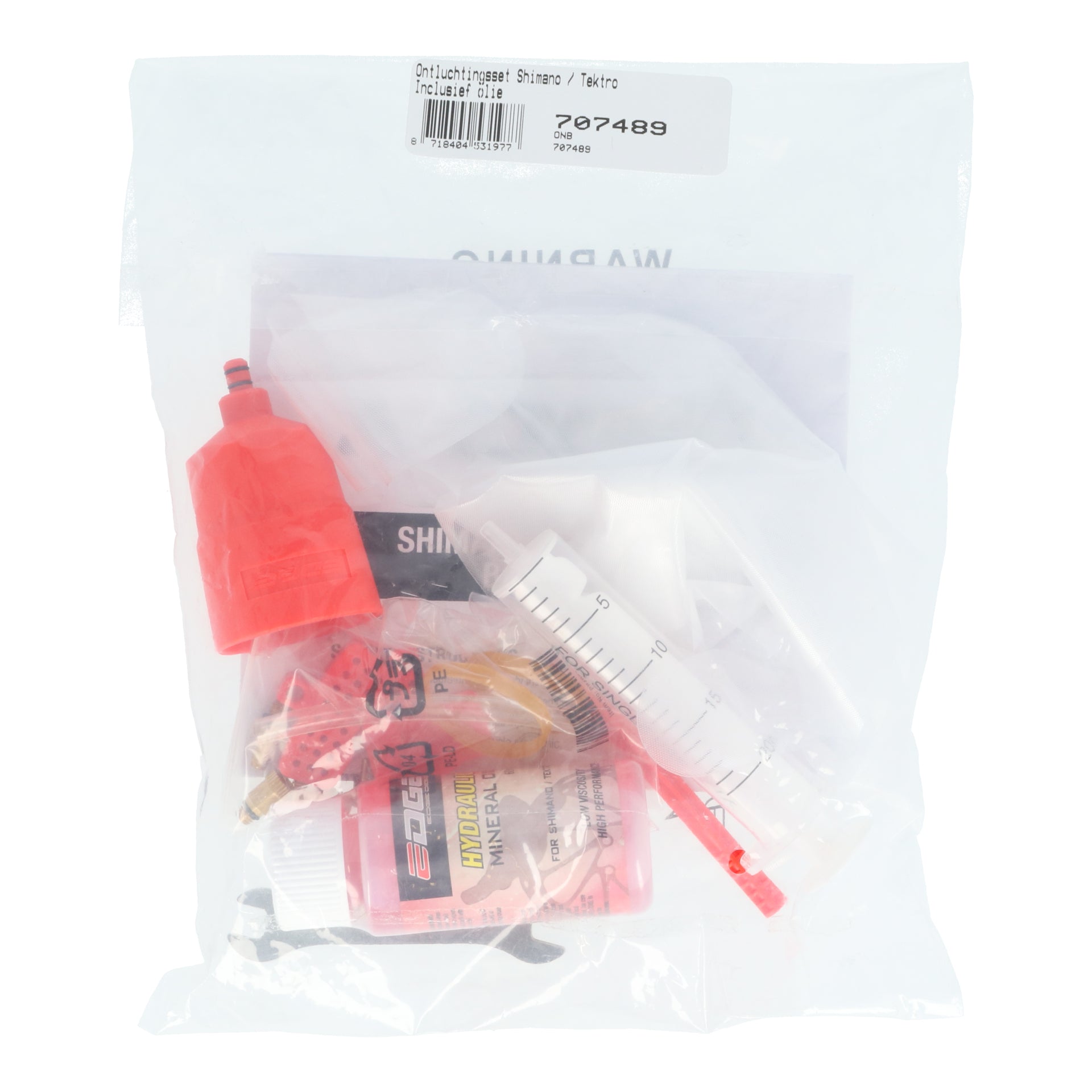 Schijfrem-ontluchtingsset Edge Shimano / Tektro - incl. olie