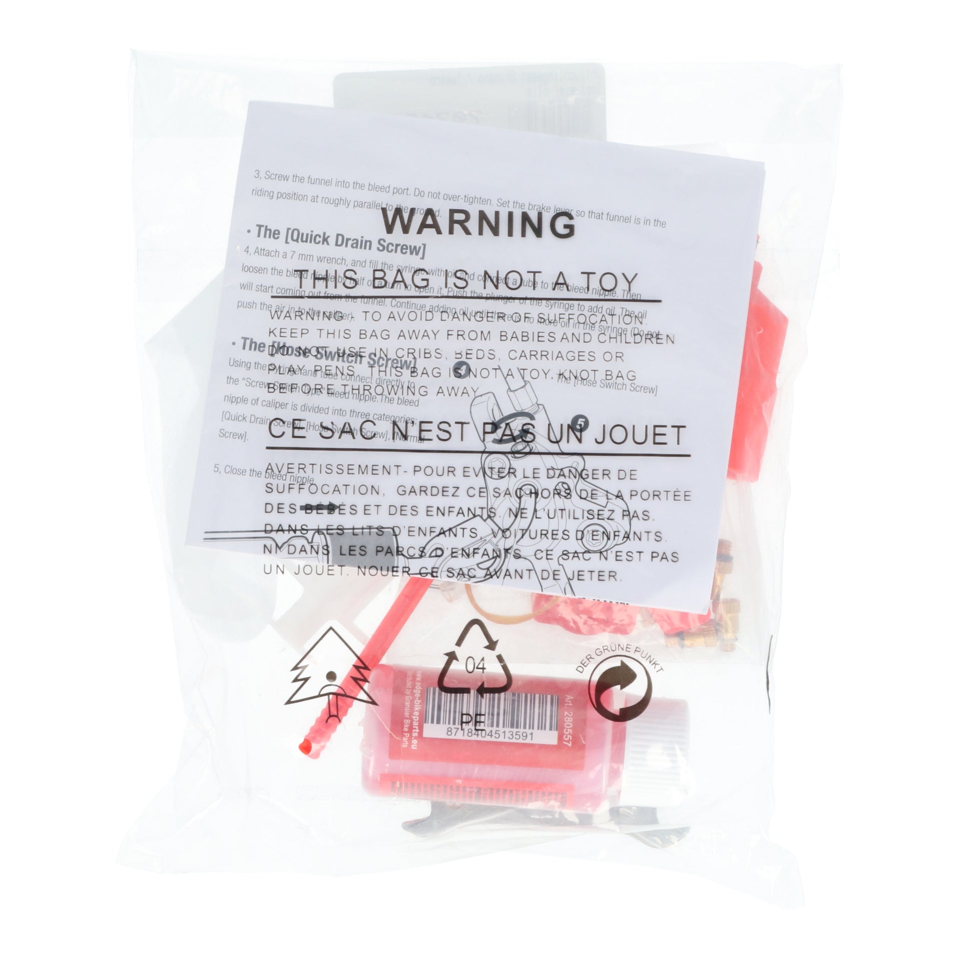 Schijfrem-ontluchtingsset Edge Shimano / Tektro - incl. olie