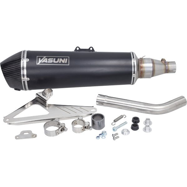 uitlaat yasuni E-keur Vespa zwart/carbon gts 300 (euro4), gts super 300cc tub454