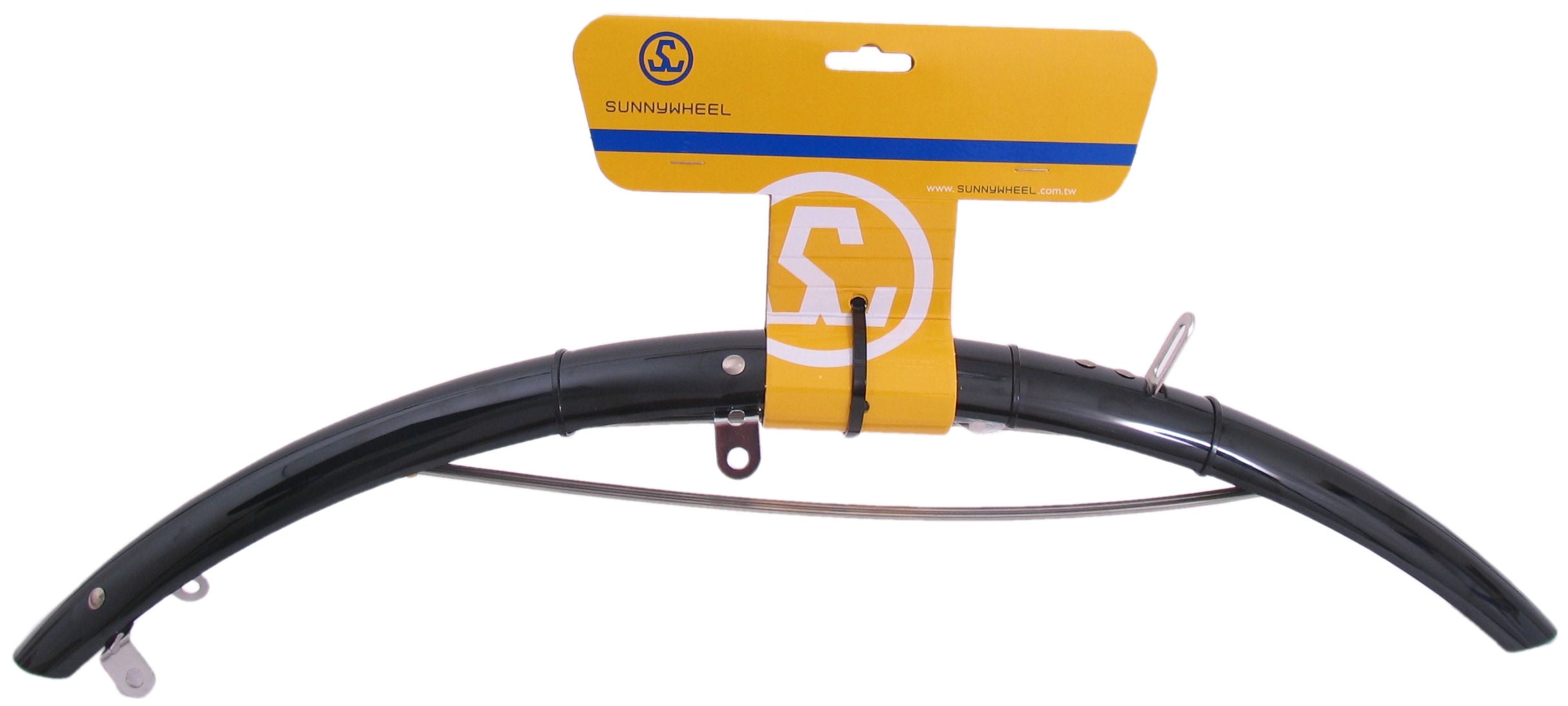 Voorspatbord 28" kunststof 45 mm - zwart