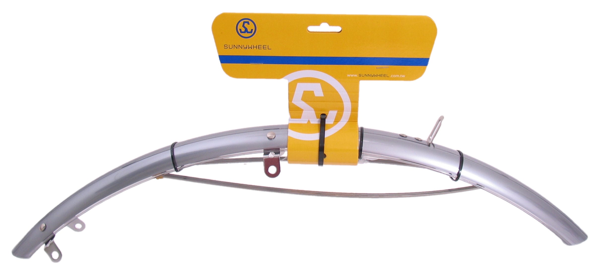 Voorspatbord 28" kunststof 50 mm - zilver / transparant