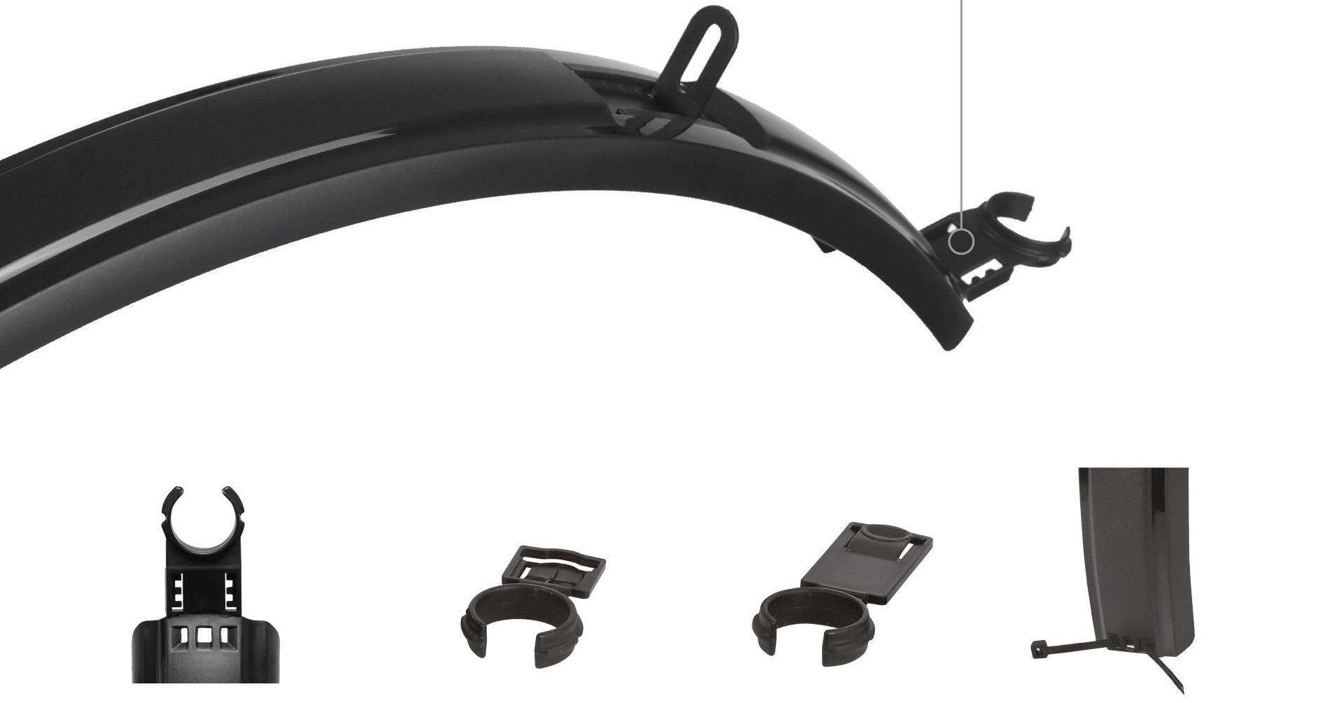 Spatbord verlenger Polisport MTB 26'-29" 65mm - Zwart