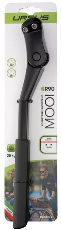 Fietsstandaard 26-28" Ursus Mooi achterbrugmontage - met 40mm bevestigingsplaat - zwart