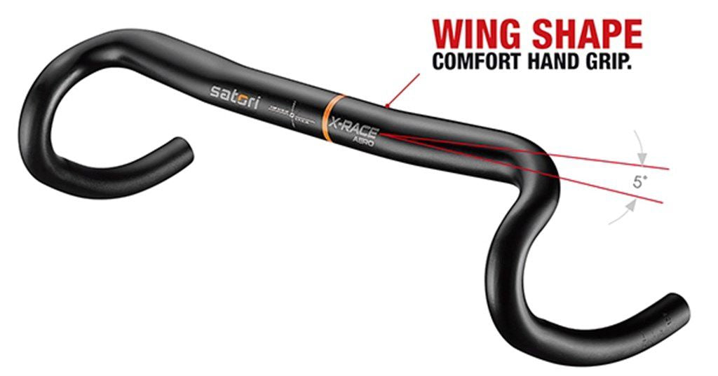 Stuur Satori X-Race Aero Ø31.8mm / B=400mm - mat zwart