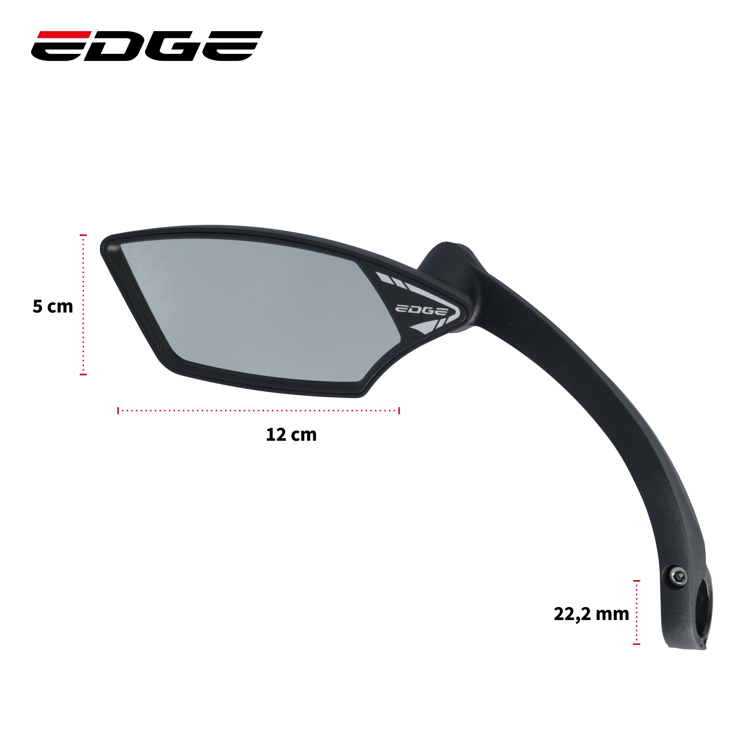 Spiegel Edge E-Bike Luxe met klem - linkse montage