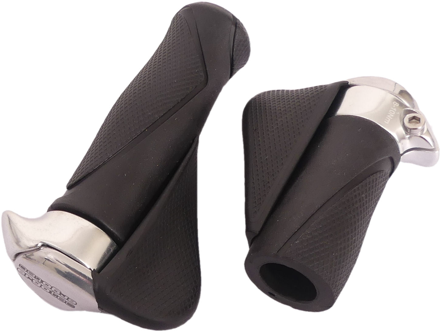 Handvatpaar Ergotec MF1 kraton / aluminium 130+87 mm - zwart