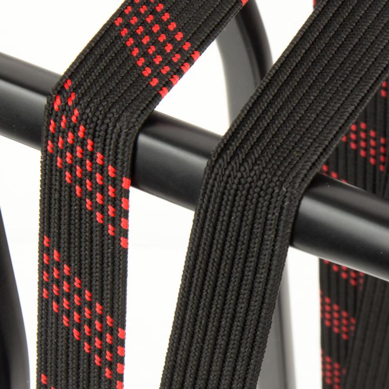 SUV veiligheidsbinder Widek 24mm met zwarte stalen haak - vuurrood/zwart