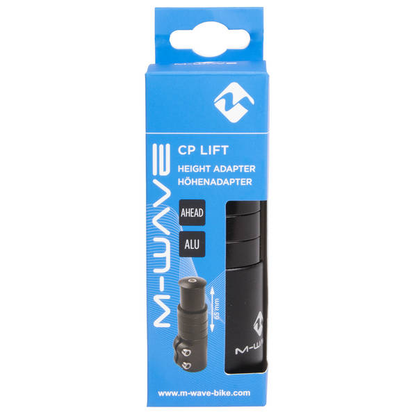 Ahead-pen verlenger 1-1/8" M-Wave incl. 4 spacers + ahead plug - zwart