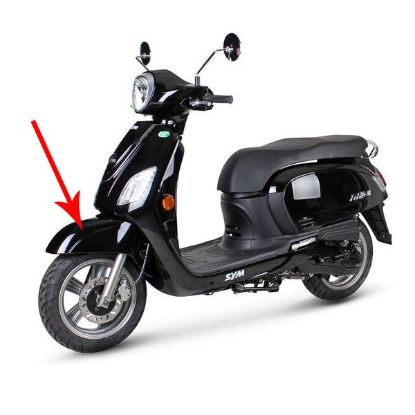 voorspatbord Sym origineel zwart fiddle 3 61100-xfa-000-kg