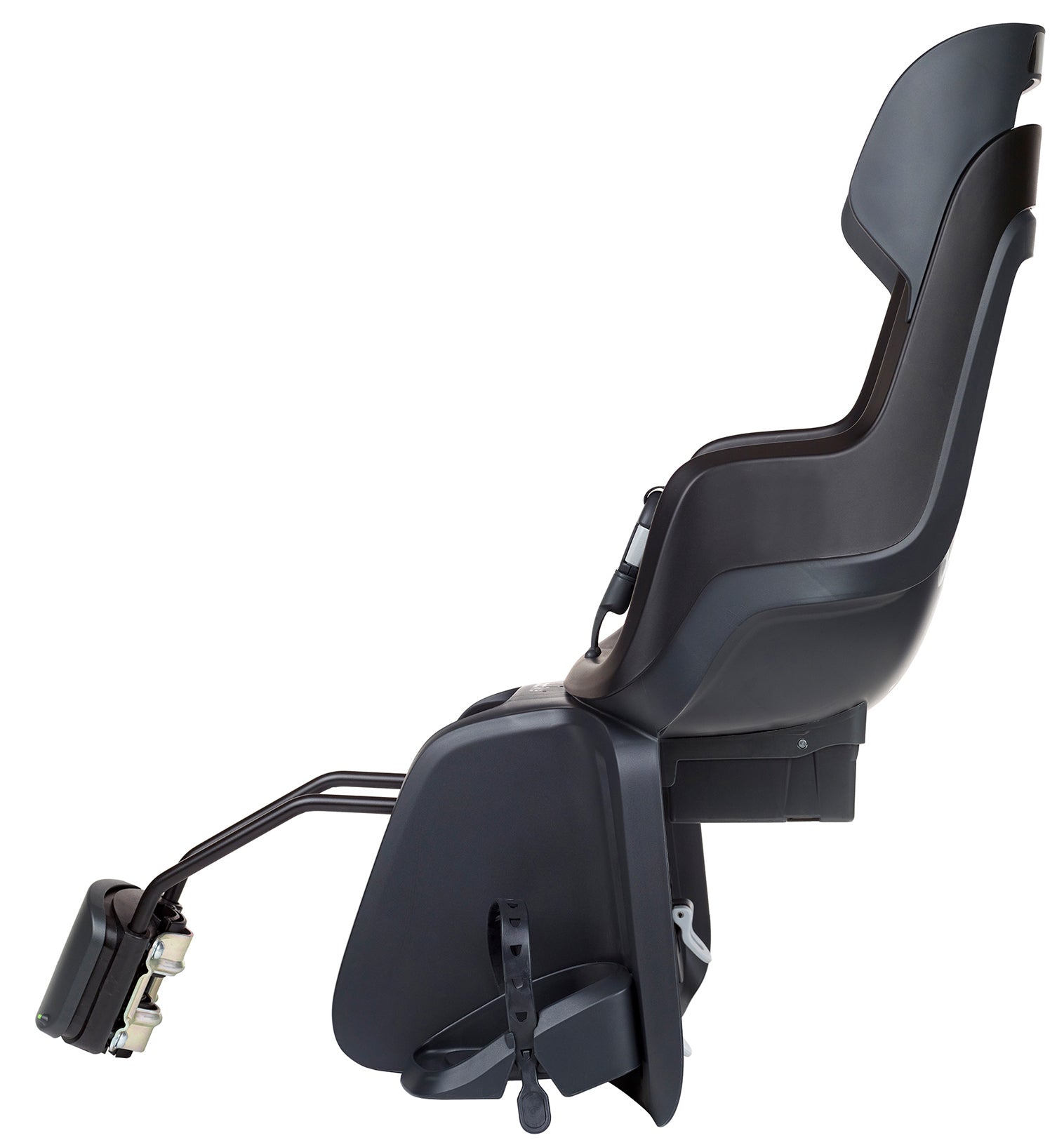 Kinderzitje achter Bobike Go Maxi RS met framebevestiging (FF) en slaapstand - urban black