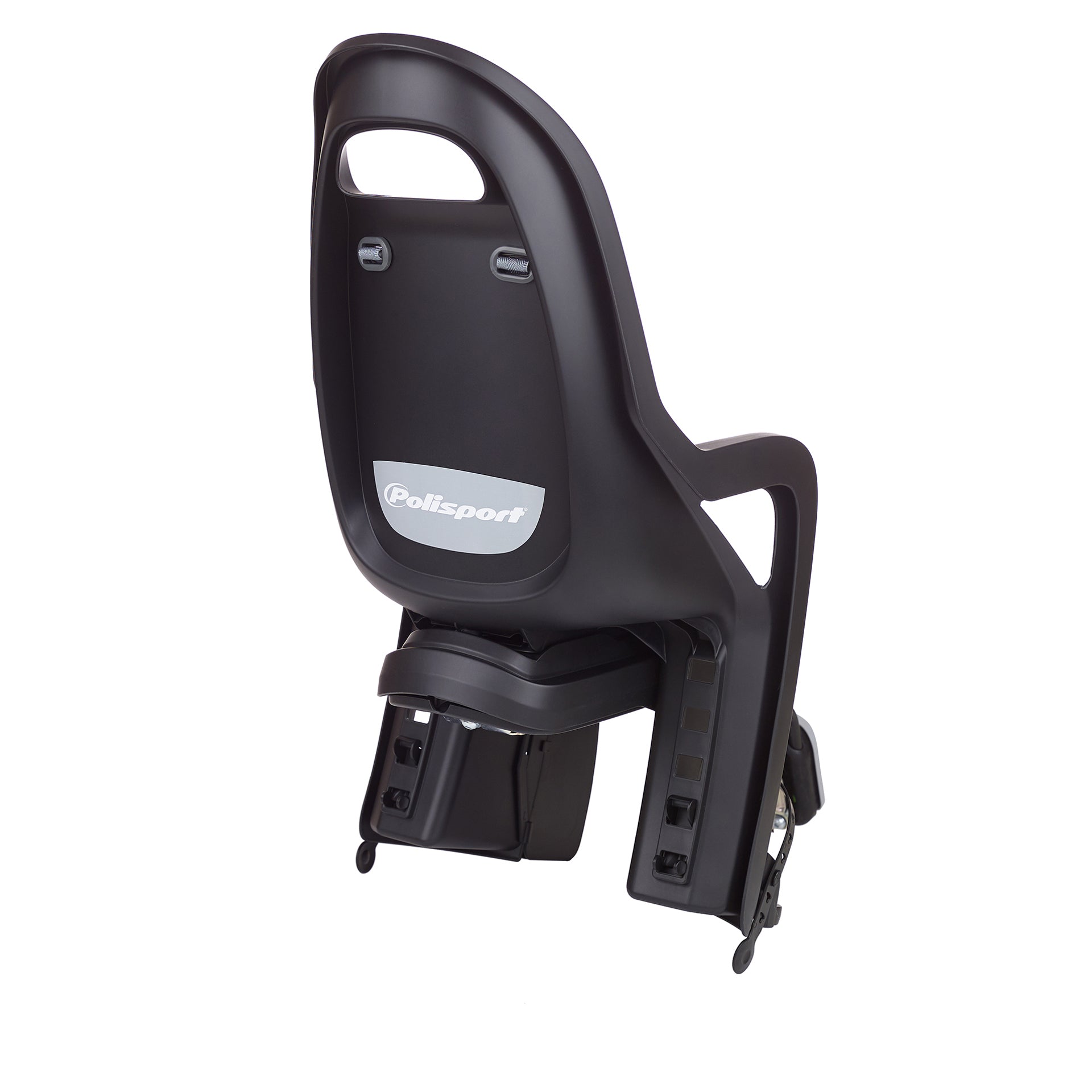 Kinderzitje achter Polisport Groovy Maxi - zwart/donkergrijs - met framebevestiging (FF)