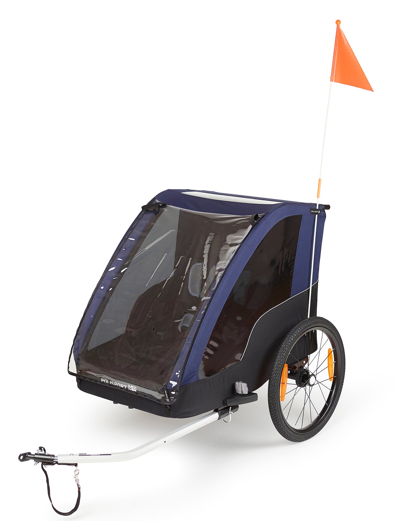 Kindertrailer zonder wandelkit Polisport - grijs/blauw