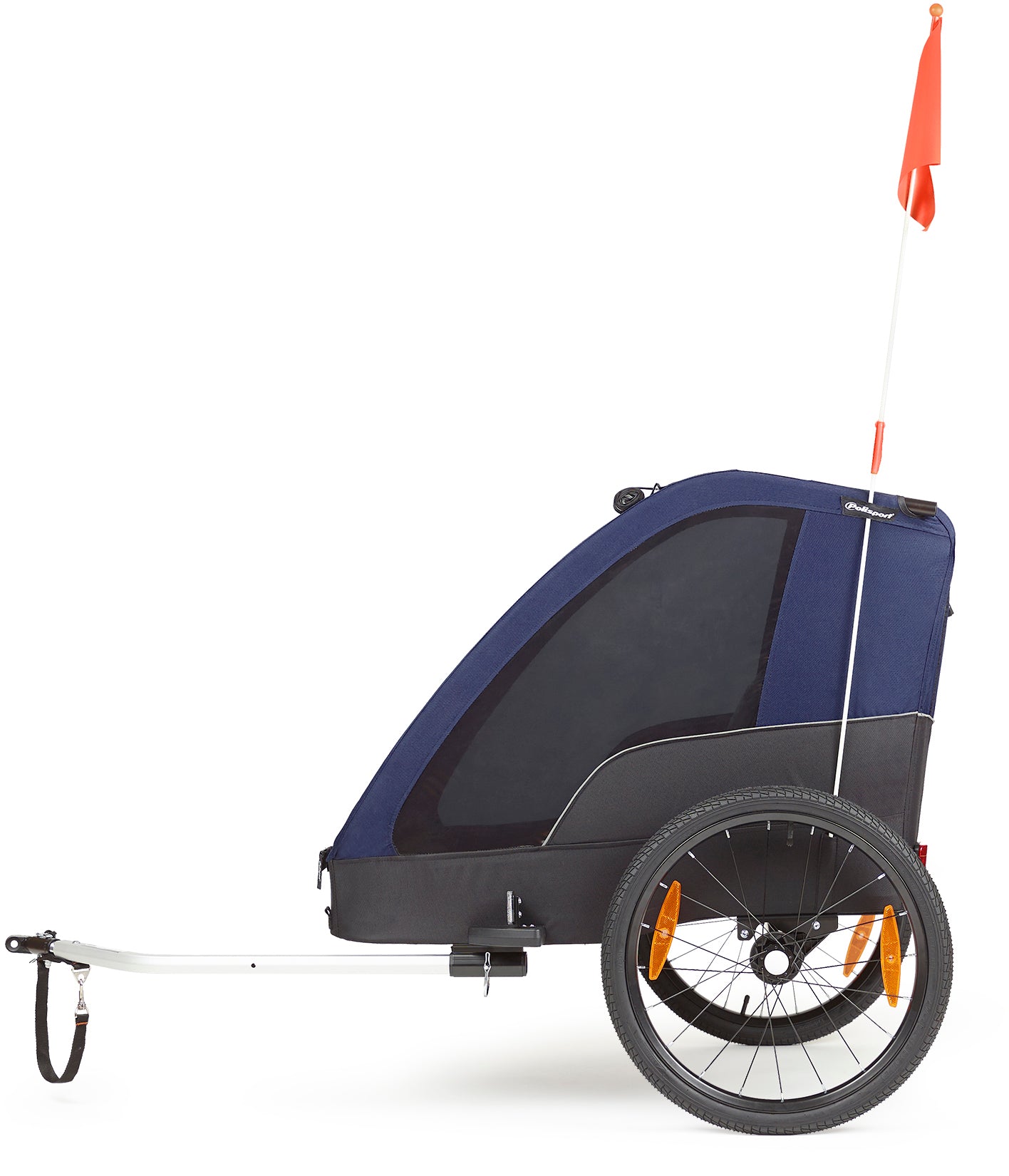 Kindertrailer zonder wandelkit Polisport - grijs/blauw