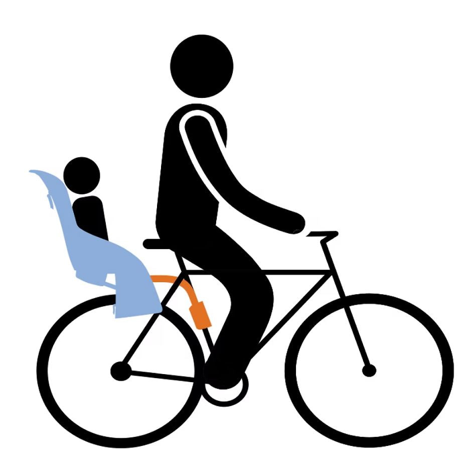 Kinderzitje achter Thule Ride Along Lite voor framebevestiging - donkergrijs