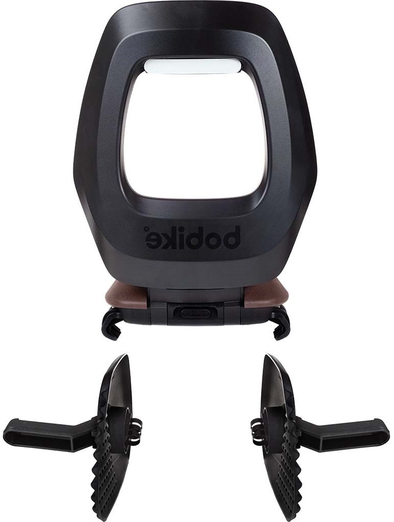 Kinderzitje achter Bobike One Junior - zwart/bruin - dragermontage