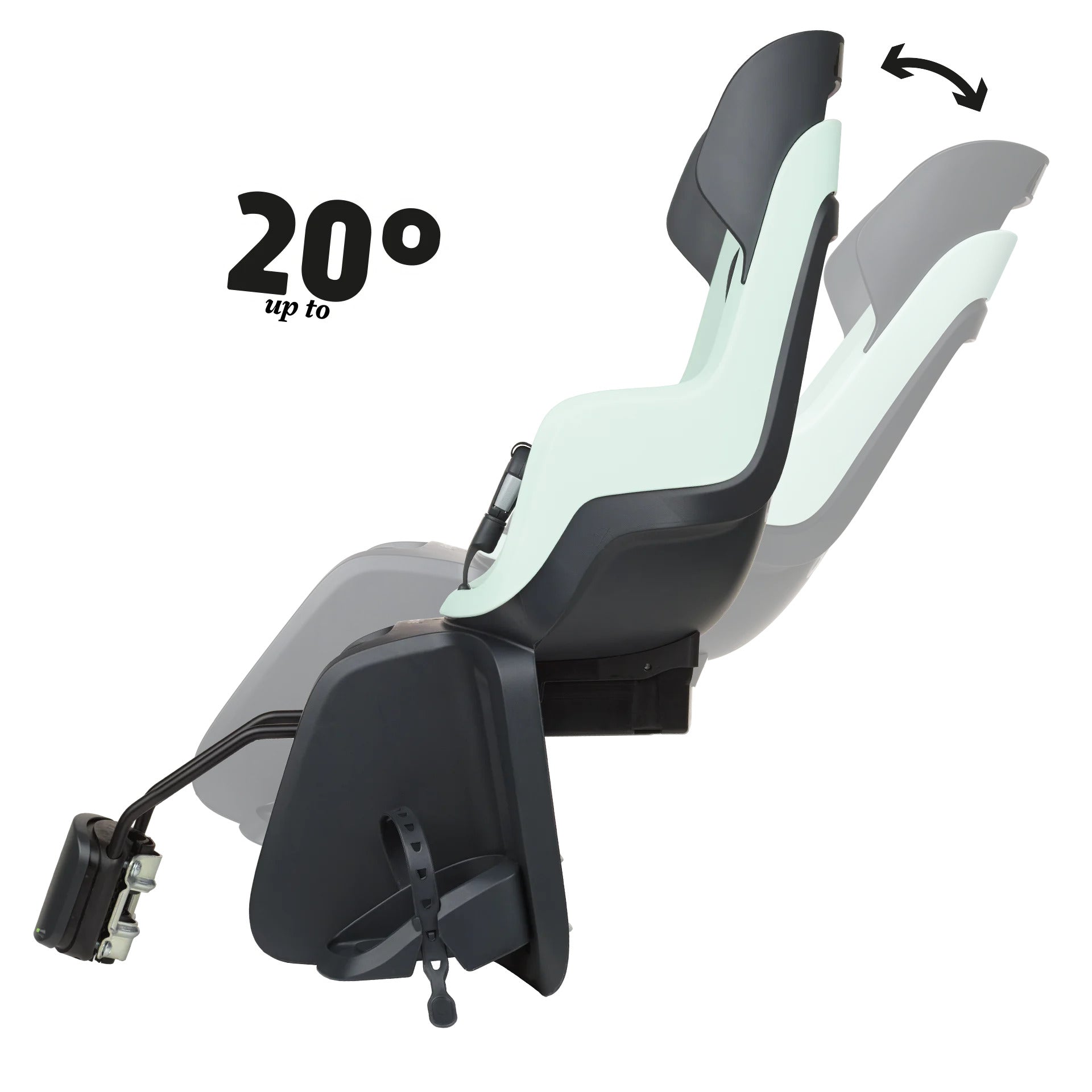 Kinderzitje achter Bobike GO Maxi met slaapstand - framebevestiging (FF) - vanilla cup cake