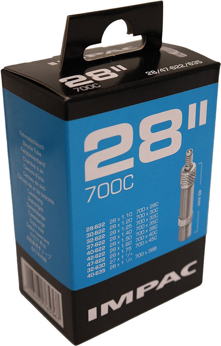 fiets binnenband - Impac 27/28 X 1.10/1.75(28/47-622/635) Dv 40 Mm