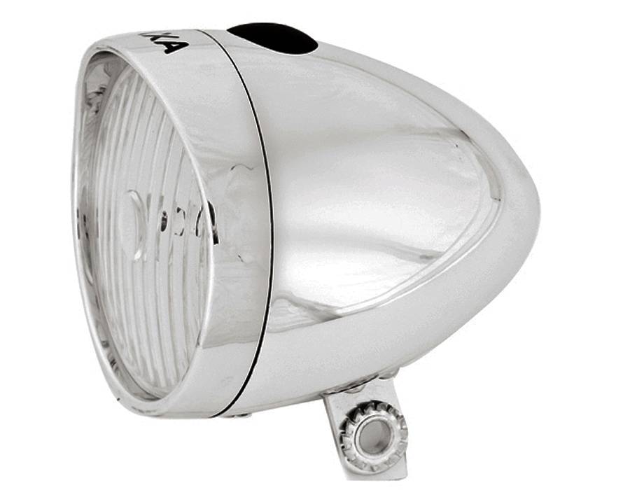 Koplamp Axa Classic op batterijen - zilver (op kaart)