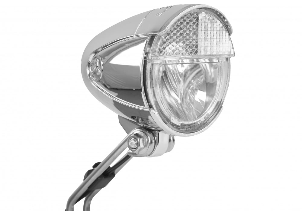 Koplamp Trelock LS583 Bike-i Retro 15 Lux met dynamomontage - chroom