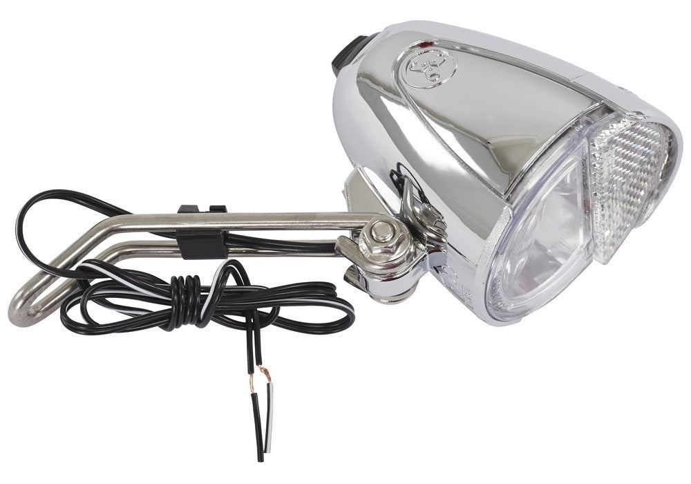 Koplamp Trelock LS583 Bike-i Retro 15 Lux met dynamomontage - chroom