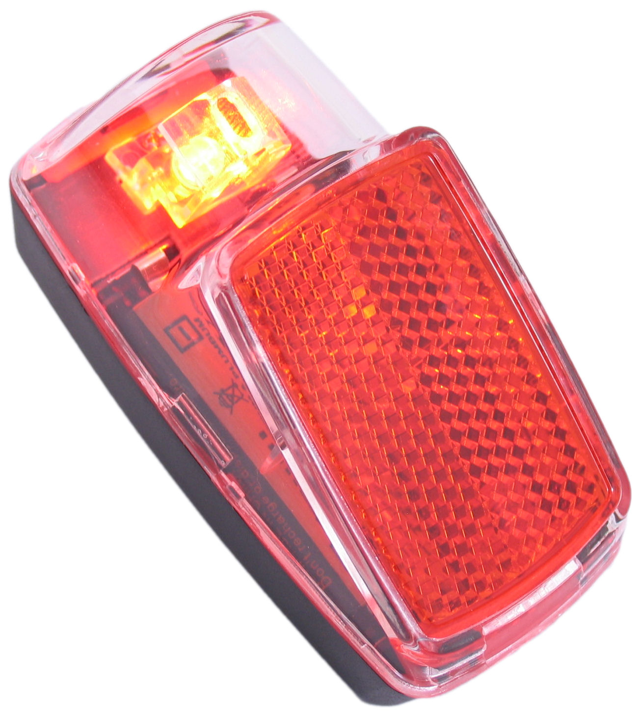 Achterlicht spatbord Edge Vida - 1 led - inclusief batterijen (bulk verpakking)