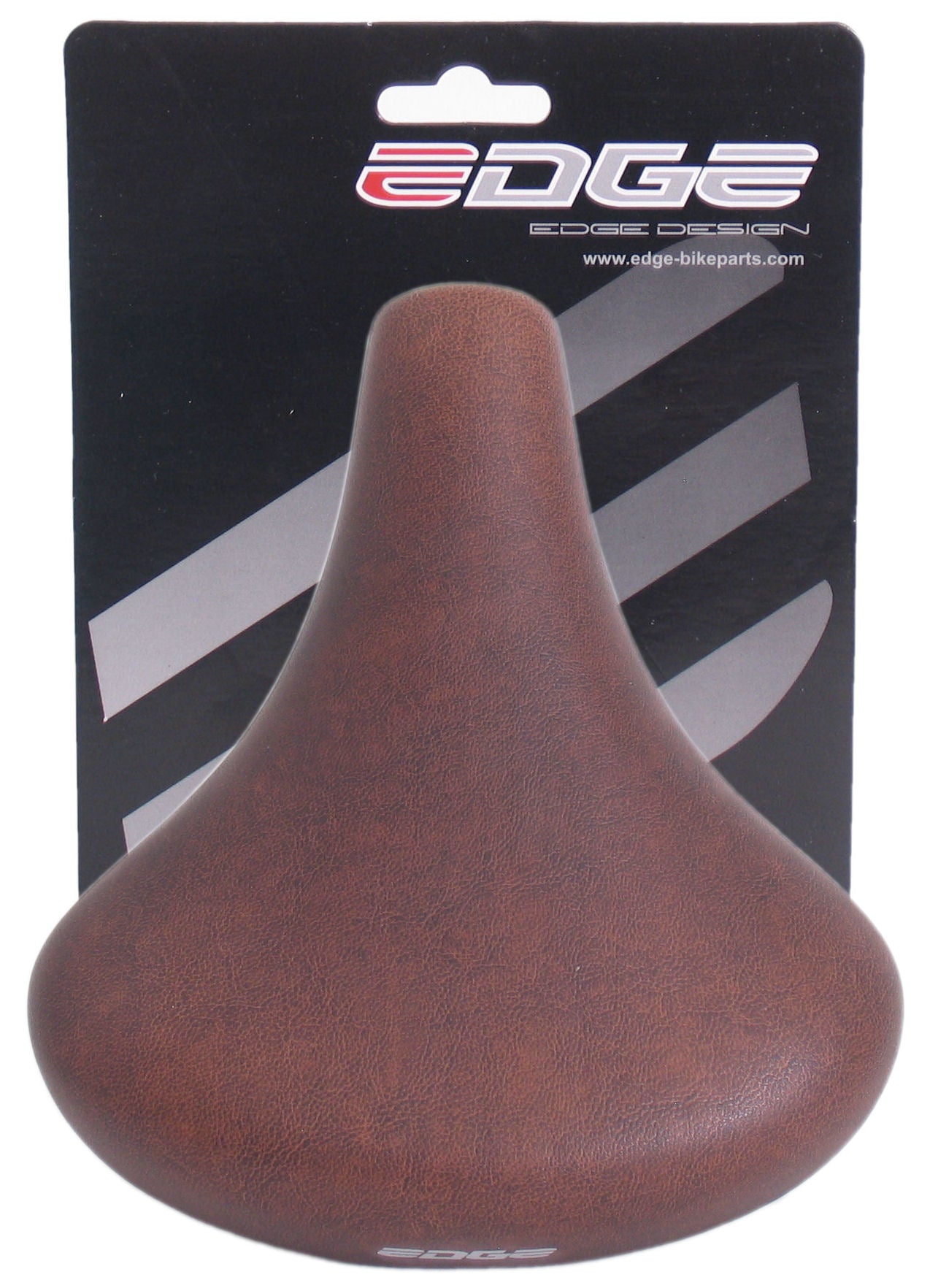 Fietszadel Edge City Retro - donkerbruin (op kaart)