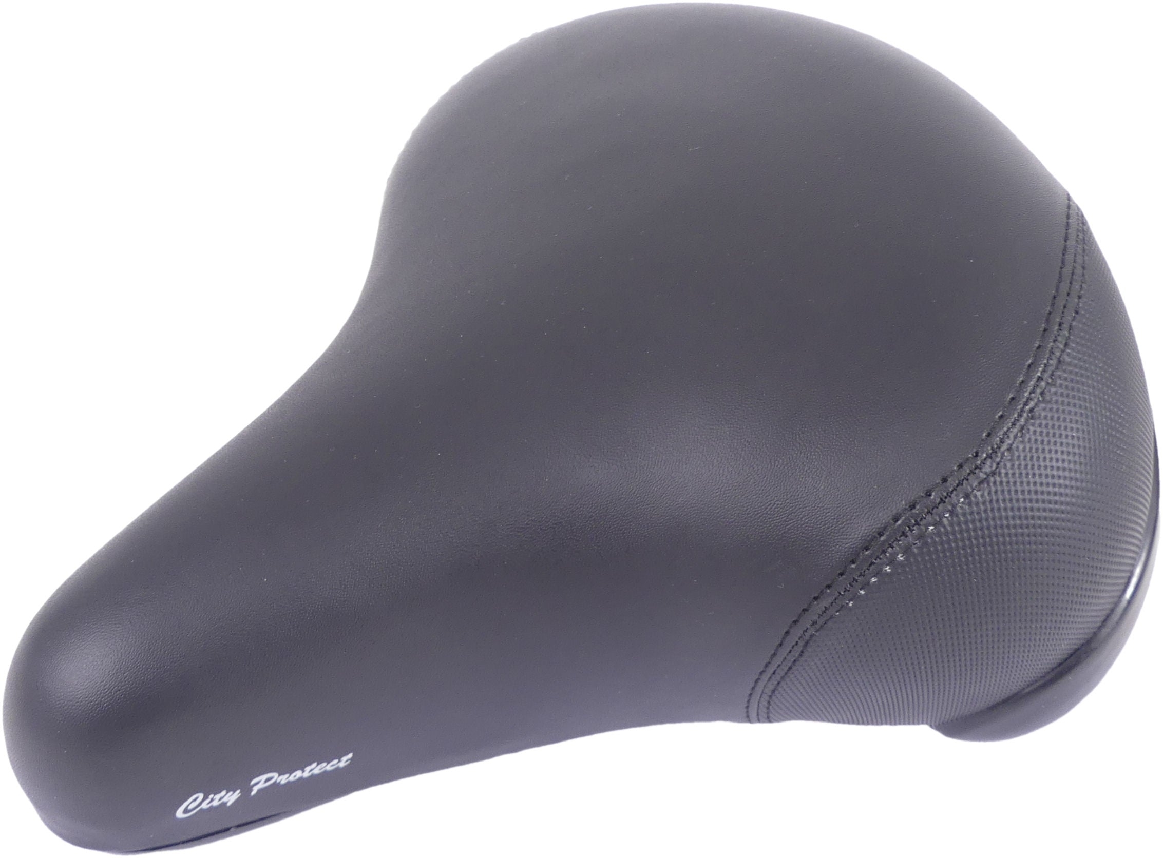 Fietszadel Edge City Protect met hoekbescherming - zwart